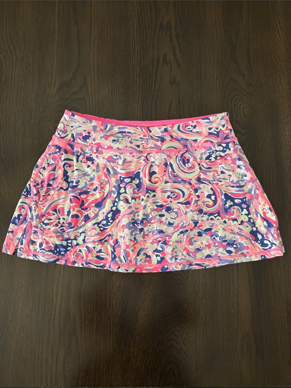 Lilly Pulitzer Luxletic Printed Skort XS Pink Blue Purple Swirl